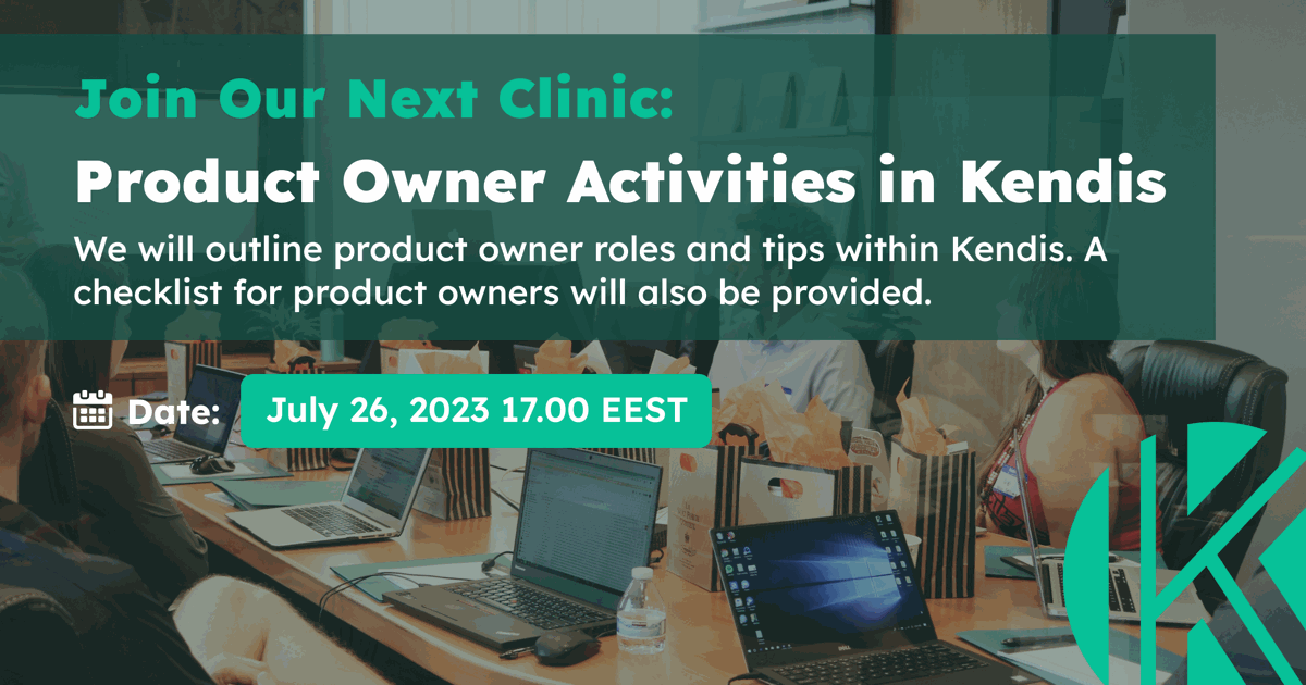 Product Owner Activities in Kendis