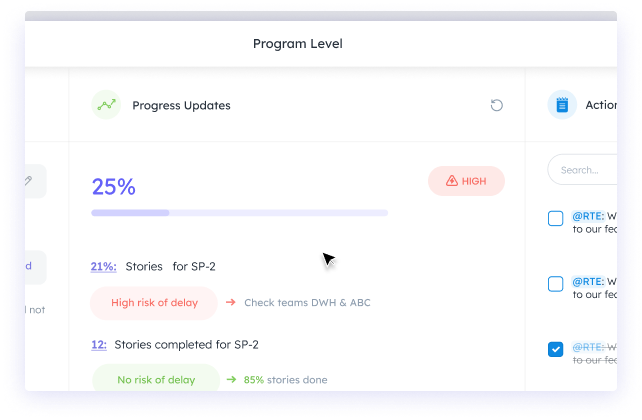 Scrum of Scrums progress updates in Kendis
